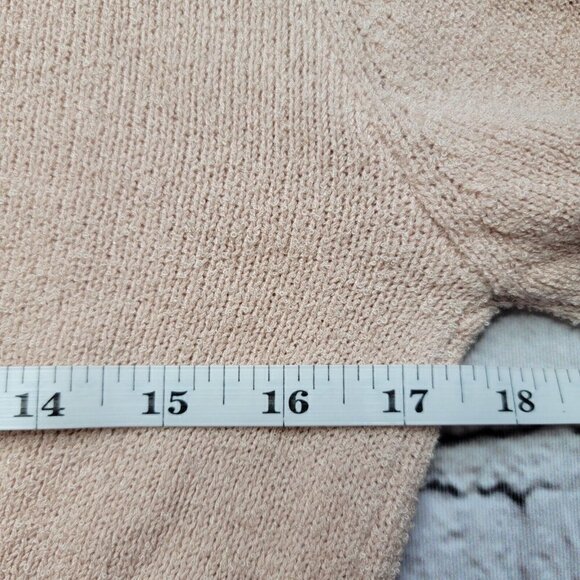 Double Zero Ballerina Pink Cropped Cardigan Sweater Size L - Picture 11 of 12